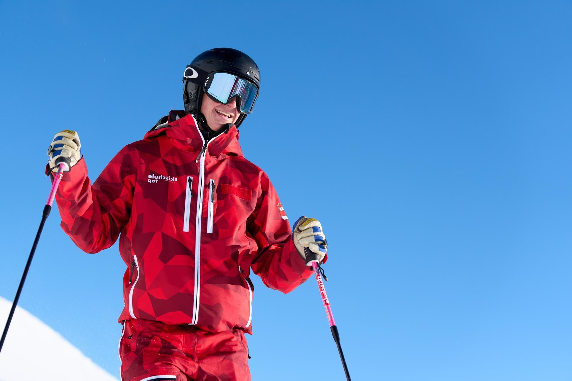 Skilehrer der Skischule Top beim Privatunterricht